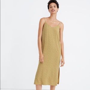 Madewell Side-Slit Slip Dress in Cutout Blooms